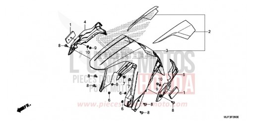 FRONT FENDER CRF1000DG de 2016